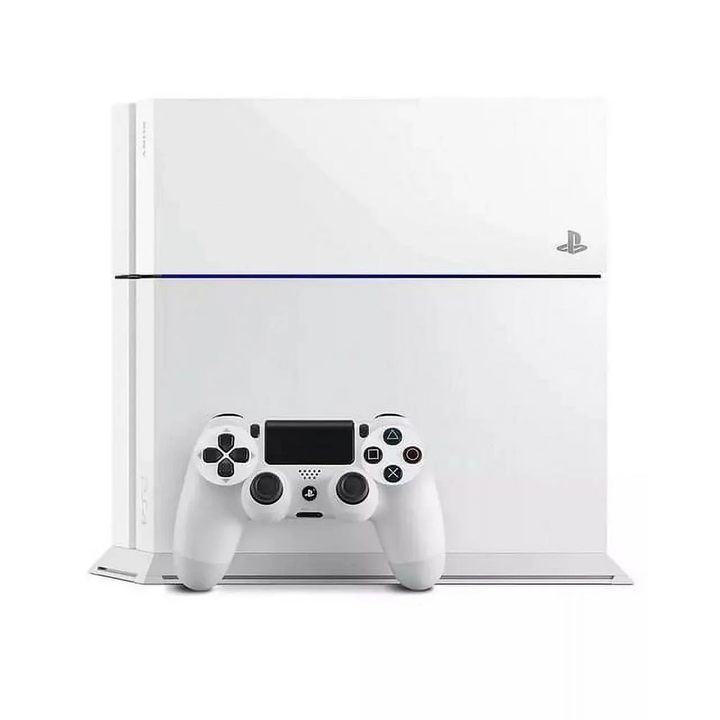 PlayStation 4 500GB Gaming Console White Headset 2 Controller with BOLT AXTION Cleaning Kit Bundle Like New