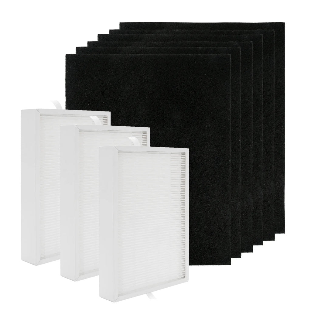 GasSaf HEPA Filter Replacement for Honeywell HPA300, 3 HEPA Replacement Filters R + 6 Carbon Pre-Filters A , for Honeywell HPA300VP, HPA304, HPA5300, HPA835 Series