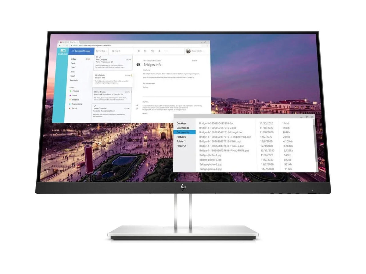 23" 60 Hz IPS FHD Monitors - LCD Flat Panel 5 ms 1920 x 1080 D-Sub, HDMI, DisplayPort Flat Panel E23 G4