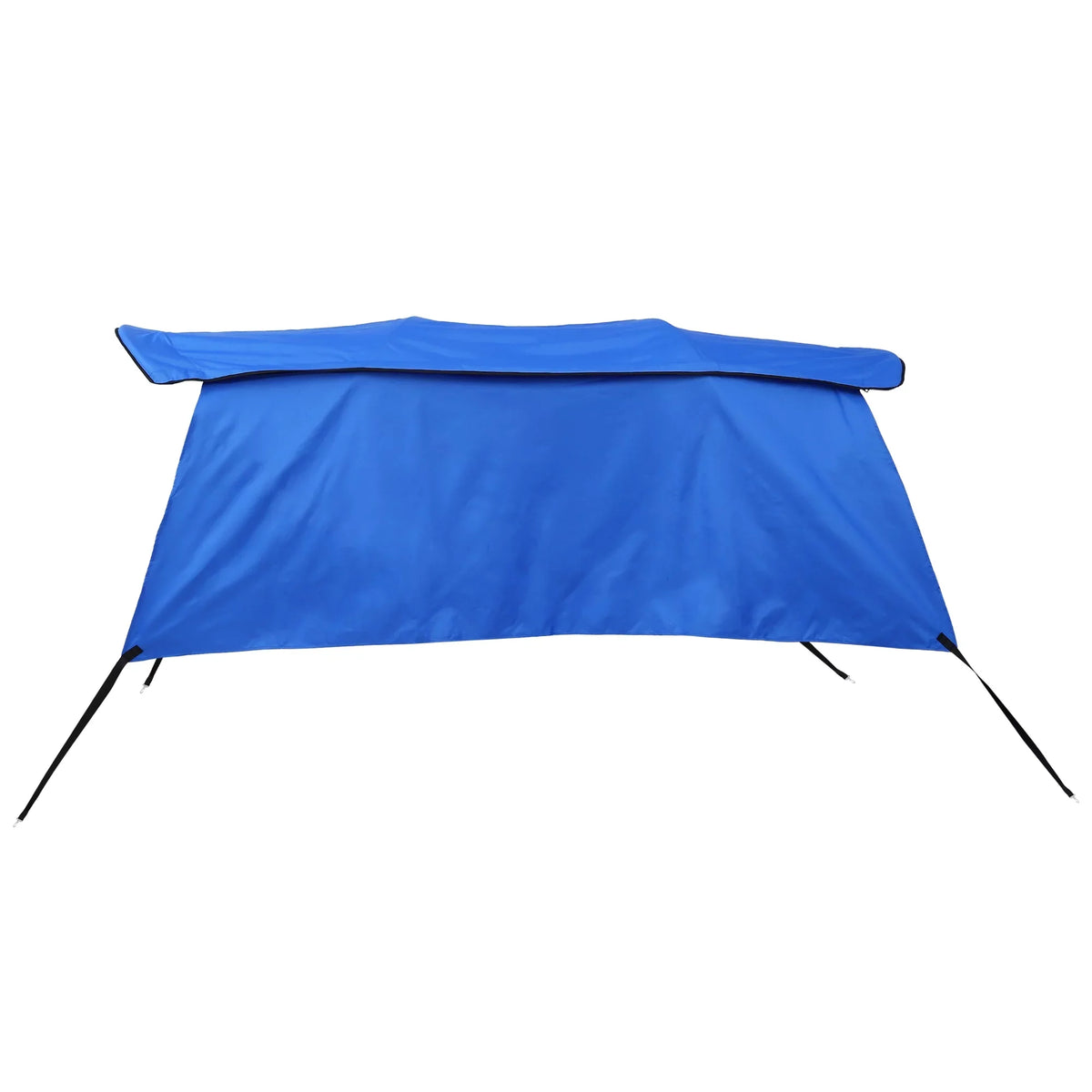 Unique Bargains 600D 4 Bow 8'L x 54"H x 67"-72"W Bimini Top Canvas Cover with Detachable Side Blocks Storage Boot Blue