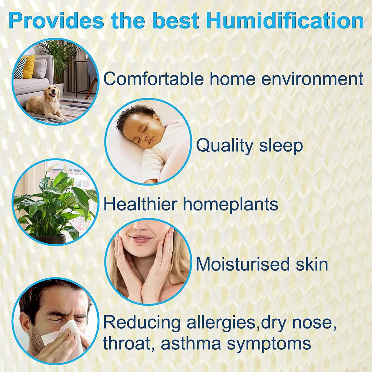 HQRP 4-Pack Humidifier Wick Filter for Holmes Bionaire 900 / 900CS / 900X / CBW9 Replacement