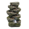 Cascading Rock Liquid Fountain - Soothing Fluid Sounds & LED Lighting