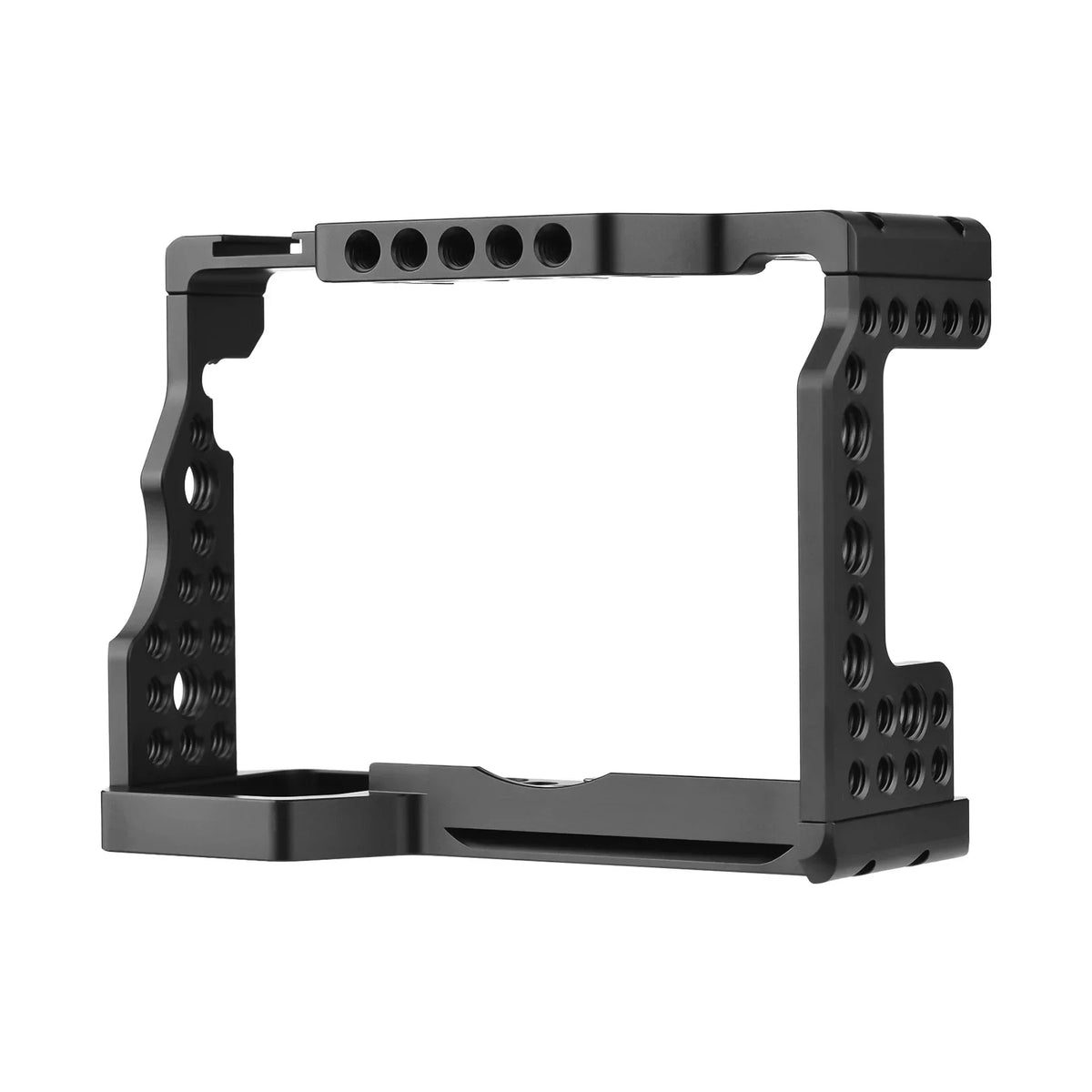 Camera Cage Aluminum Alloy Video Cage Replacement for A7M3 A7R3 A9 Mirrorless Camera with Cold Shoe Mount 1/4 Inch & 3/8 Inch Screw Holes