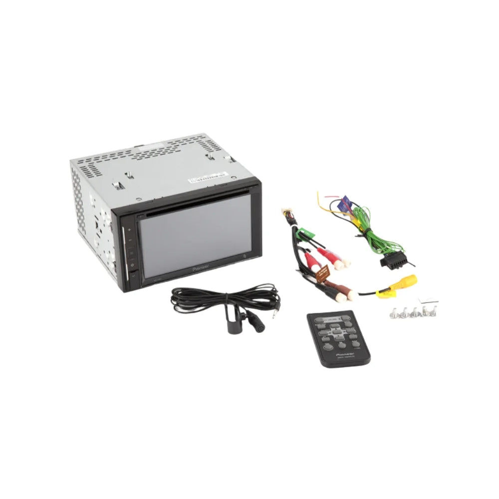 KIT395 Bundle with Pioneer Multimedia DVD Car Stereo and Installation Kit - for 2004-2008 Ford F-150 /Bluetooth Monitor Radio - Backup Camera, Double Din Mounting Kit