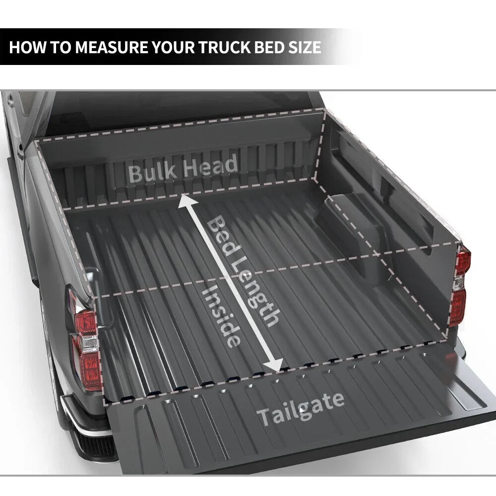 Ledkingdomus 5.7 ft Soft Quad Fold Truck Bed Tonneau Cover for 2019 2020 2021 2022 2023 Dodge Ram 1500