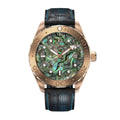 Aquacy Bronze CuSn8 Abalone Automatic Diver Watch BR.AB.8215.L - Screw Down 316L Stainless Case Back - 200M Fluid Resistance - 40 Hours Approx Power Reserve Dive Swimming Wrist Watches For Men