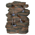 Design Toscano Ramrod Bluffs Cascading Fluid Illuminated Tabletop Fountain