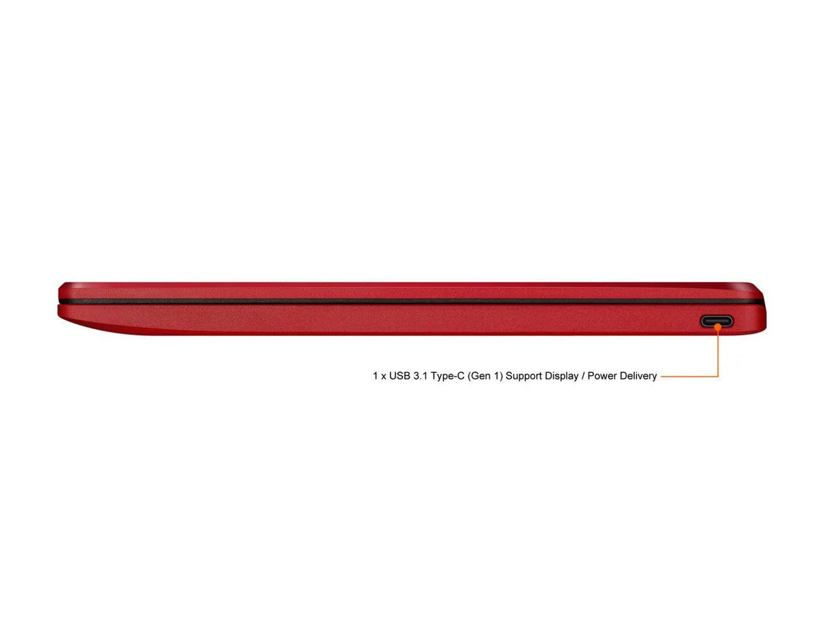 Chromebook Mobile pc in Red, 12, Celeron, 32GB Flash Storage, 4GB RAM, C223NA-DH02-RD