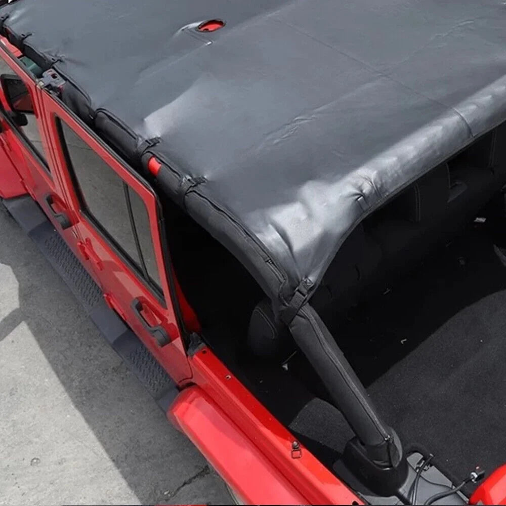 JLLOM Leather Top Sunshade Protection for Jeep Wrangler JK JKU 07-18 - Ultimate Sun Protection for Your Ride