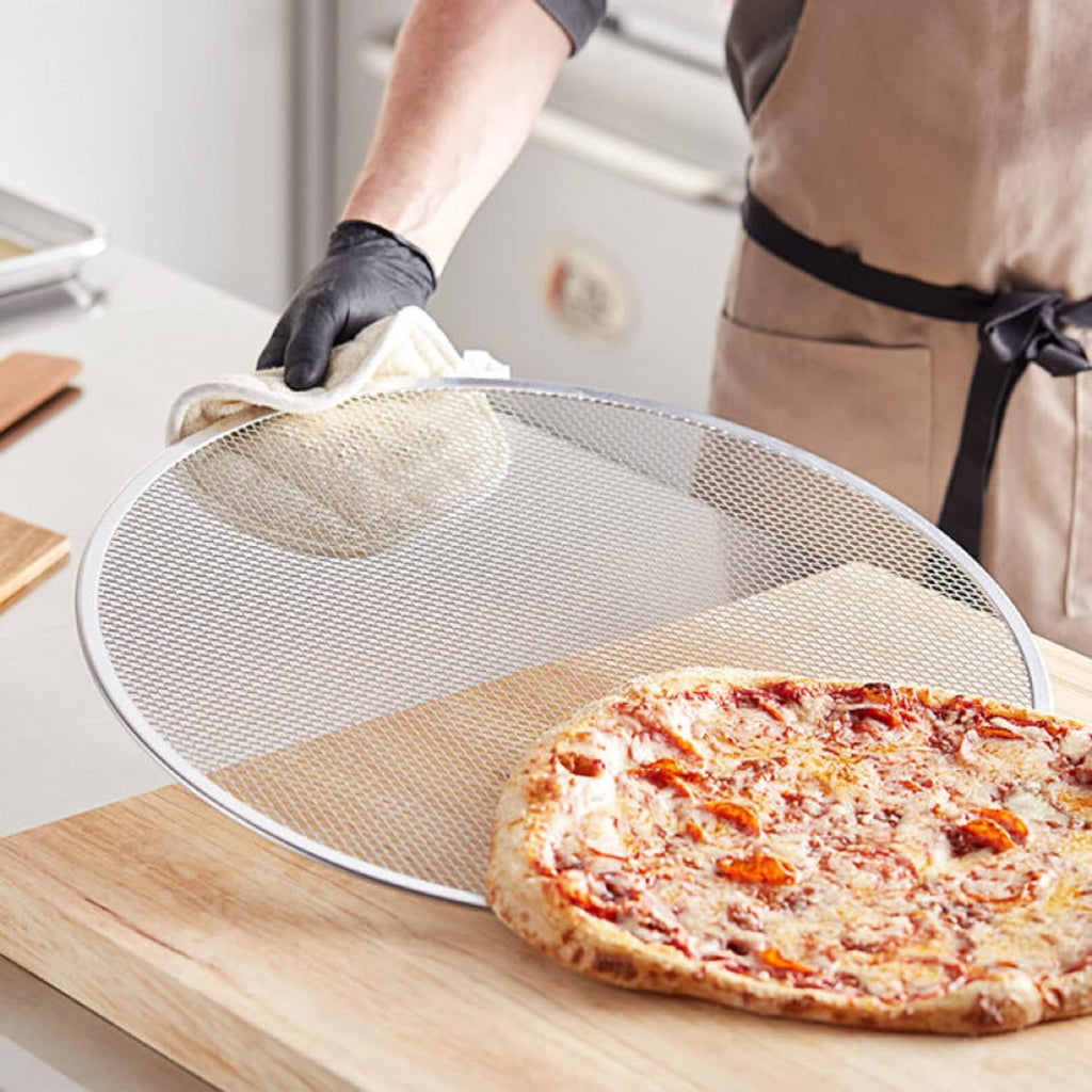 TrueCraftware- Set of 2 Aluminum 20” Pizza Baking Monitor Seamless Rim- Bakeware Pizza Monitor Round Pizza Pan Tray Round Baking Tray for Home Kitchen Pizzeria & Restaurants