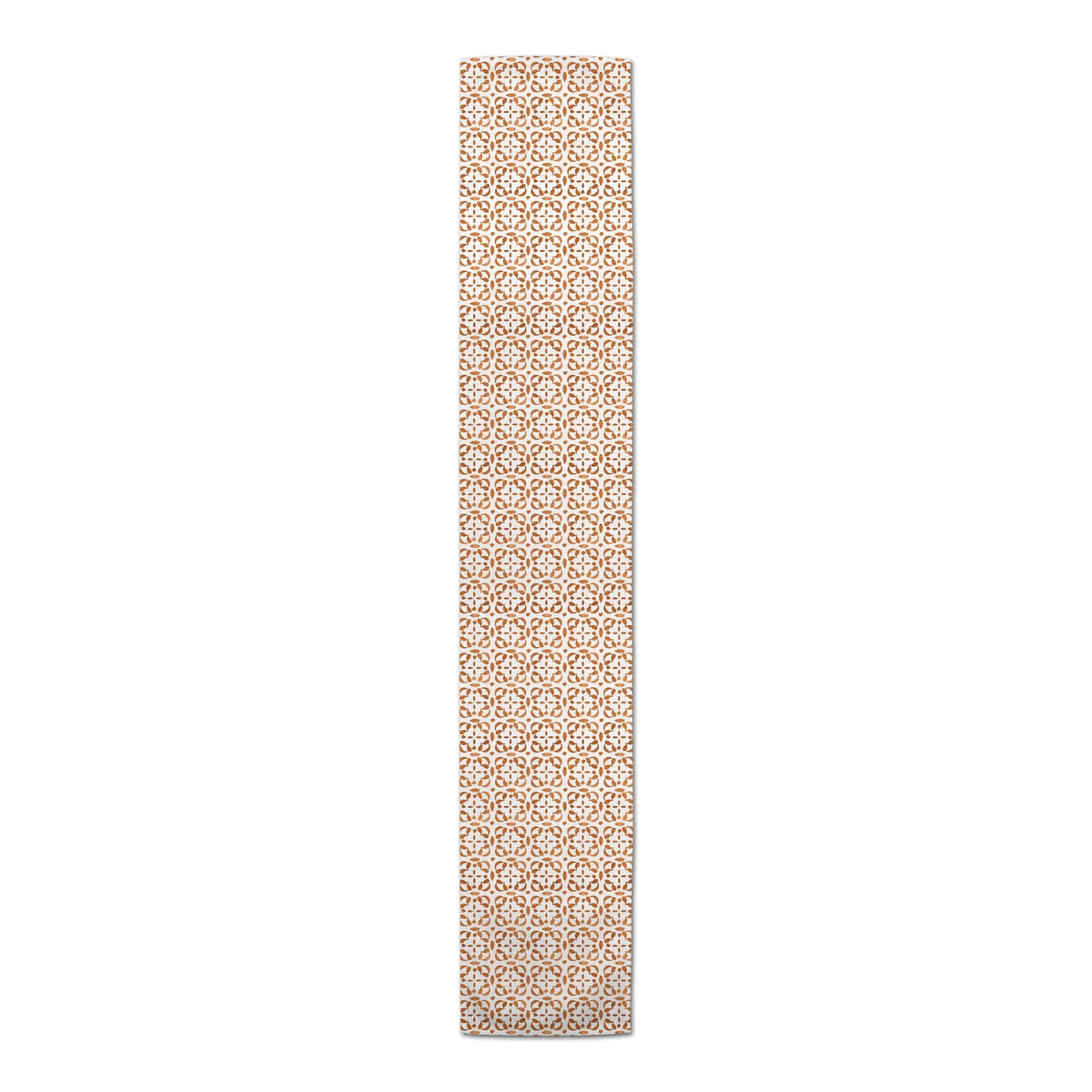 Creative Products Liquid Tile Pattern Orange 16x72 Poly Twill Table Runner