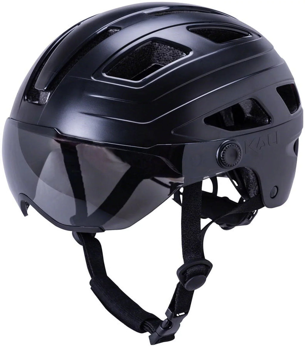 Kali Protectives Cruz Plus Helmet Eye Shield w/ Rear Light Matte Black, Large/XL