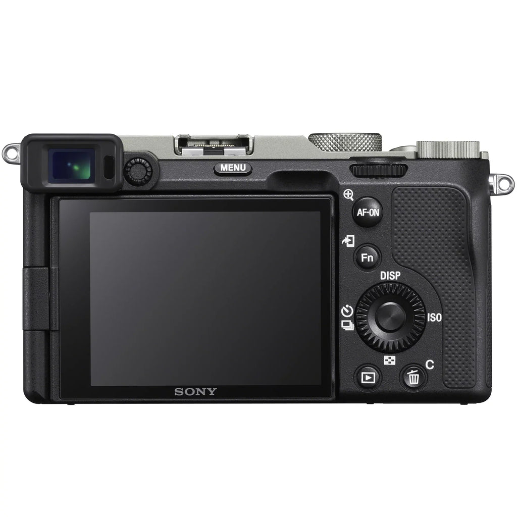 a7C Mirrorless Full Frame Camera Body ILCE7C/S Silver Bundle with Deco Gear Photography Case + Full Size Pro Tripod + Extra Battery, Dual Charger, Software Kit and Accessories