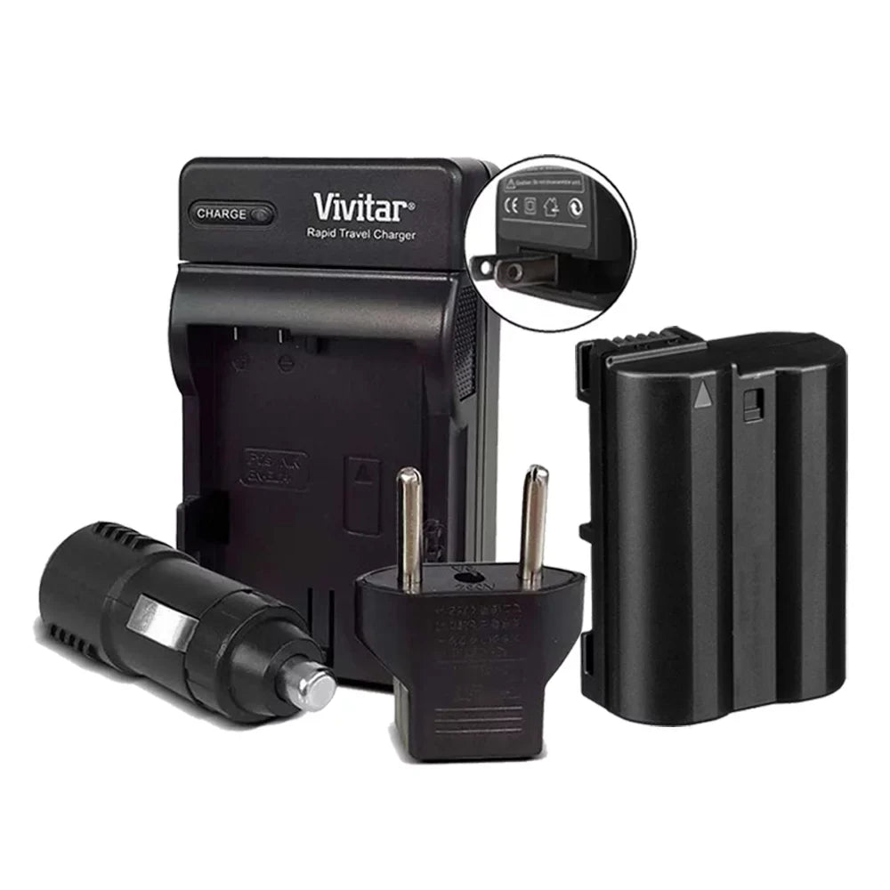 Vivitar Replacement Rechargeable Battery for EN-EL15c + MH-25 Replacement Battery Charger