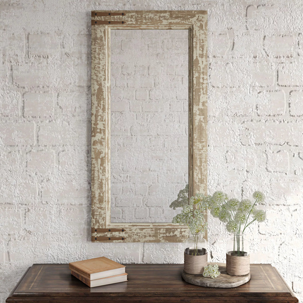 Aspire Home Accents 7401 Sonali Farmhouse Wall Mirror, Brown
