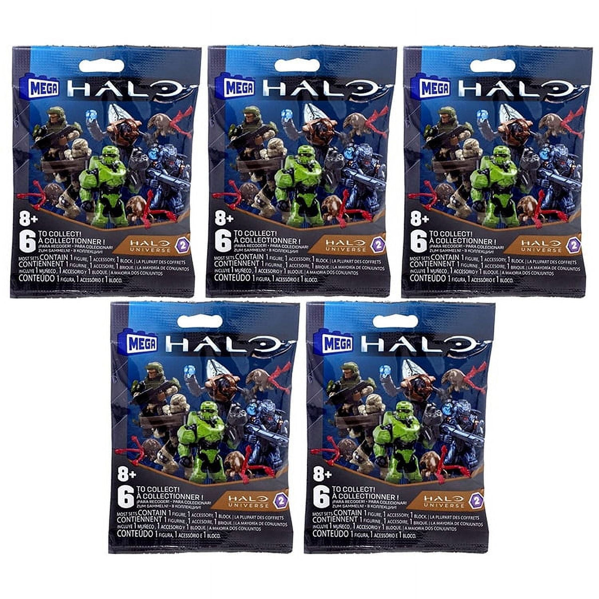 MEGA Construx - Halo Universe S2 Micro Figures - BLIND PACKS (5 Pack Lot)