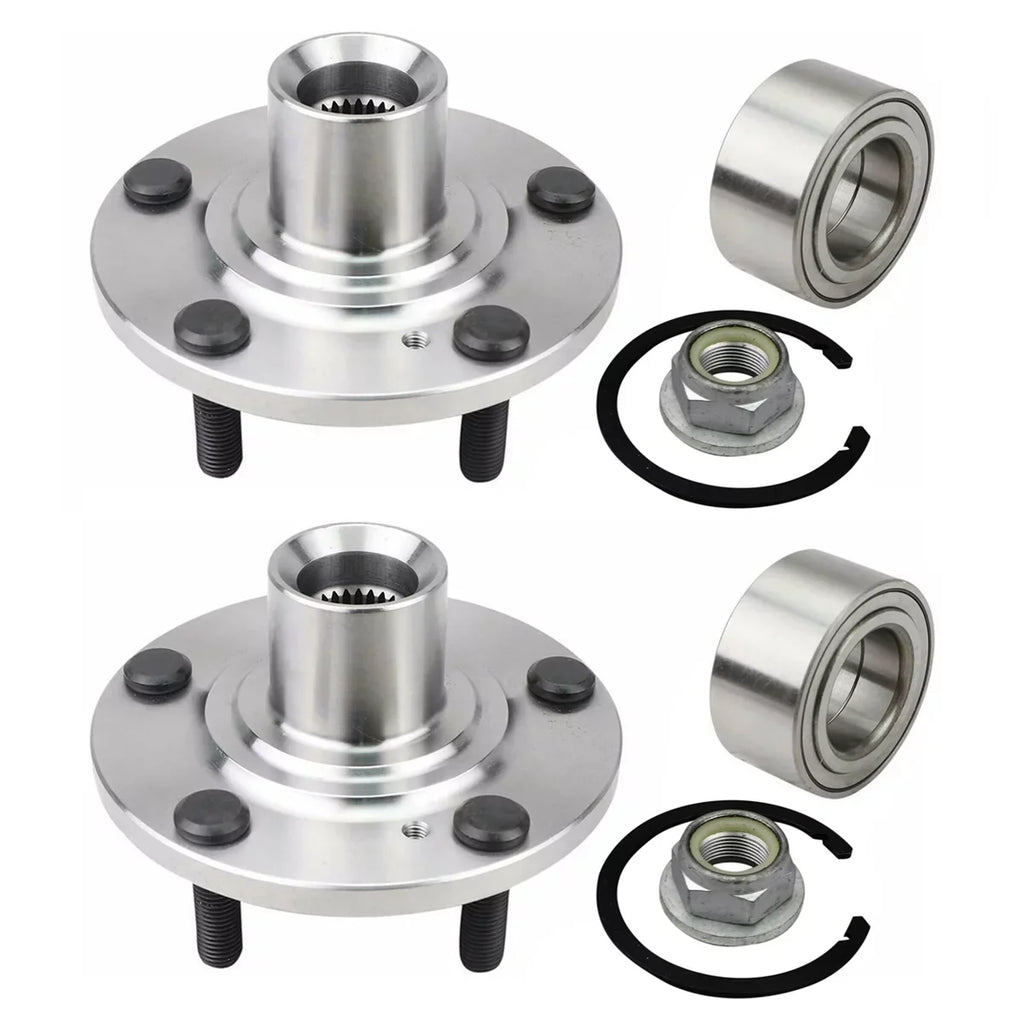 AutoShack Front Wheel Hub Bearing Set of 2 Driver and Passenger Side Replacement for 2007 2008 2009 2010 Ford Edge 2007-2010 Lincoln MKX 3.5L V6 AWD FWD 5-Lug HB618519PR