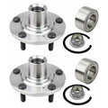 AutoShack Front Wheel Hub Bearing Set of 2 Driver and Passenger Side Replacement for 2007 2008 2009 2010 Ford Edge 2007-2010 Lincoln MKX 3.5L V6 AWD FWD 5-Lug HB618519PR