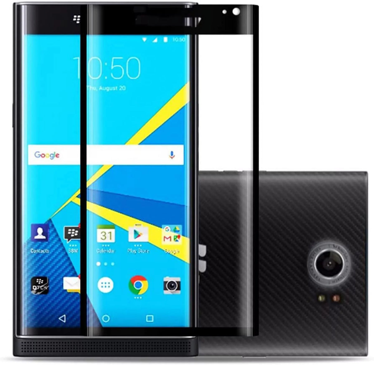 Zshion for BlackBerry Priv Tempered Glass Display Protectorï¼Œ3D Full Coverage [Bubble-Free] [9H Hardness]