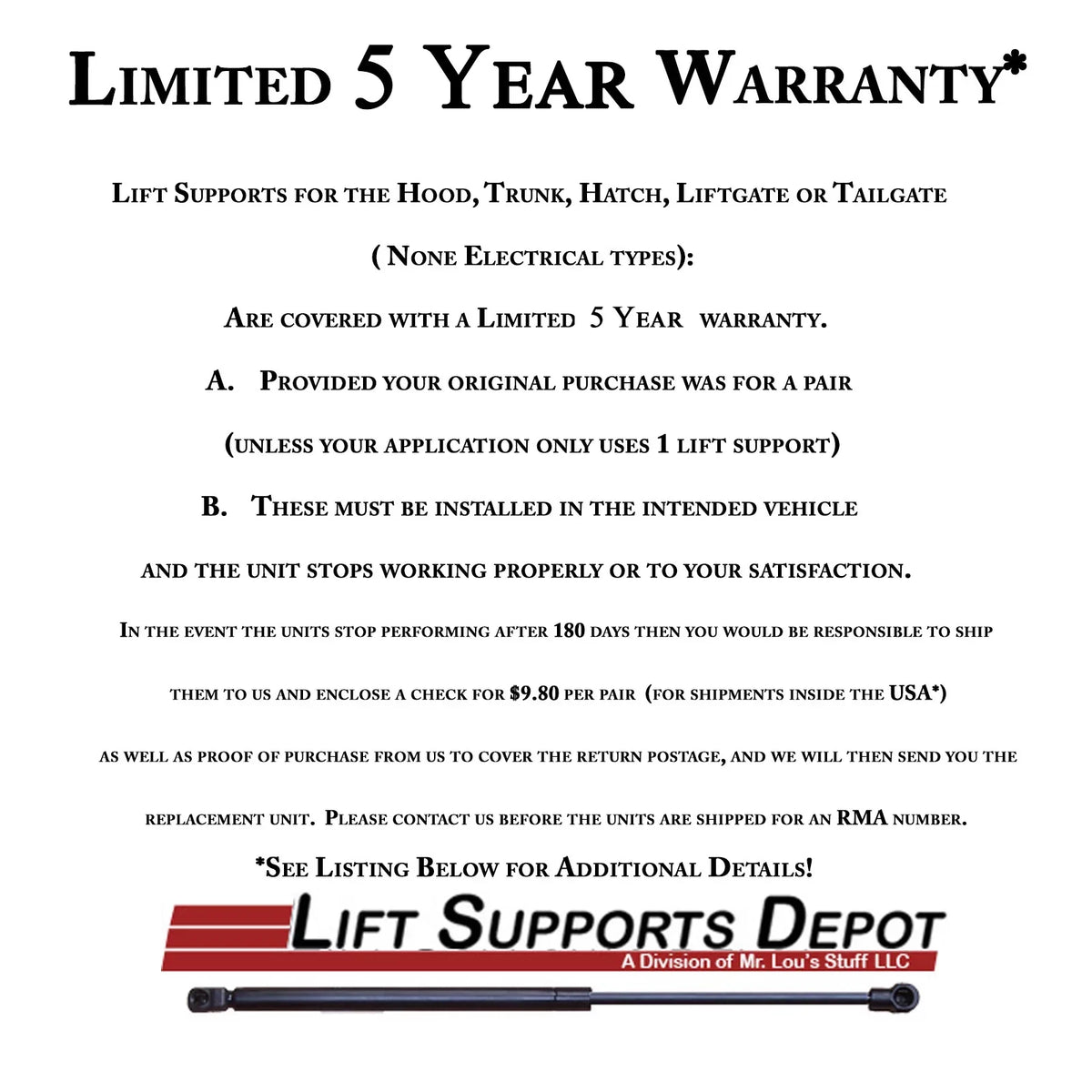 Qty 1 Compatible with Rover Evoque Power Liftgate L&R Support Replaces Lr061667. Gas Shock - 2012 2013 2014 2015 2016 2017 2018 2019 2011 Lift Supports Depot PM9903E