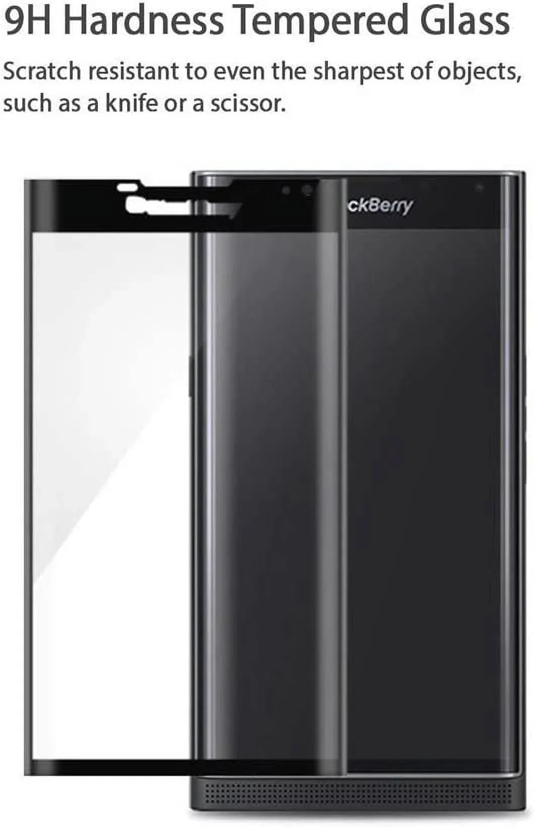 Zshion for BlackBerry Priv Tempered Glass Display Protectorï¼Œ3D Full Coverage [Bubble-Free] [9H Hardness]
