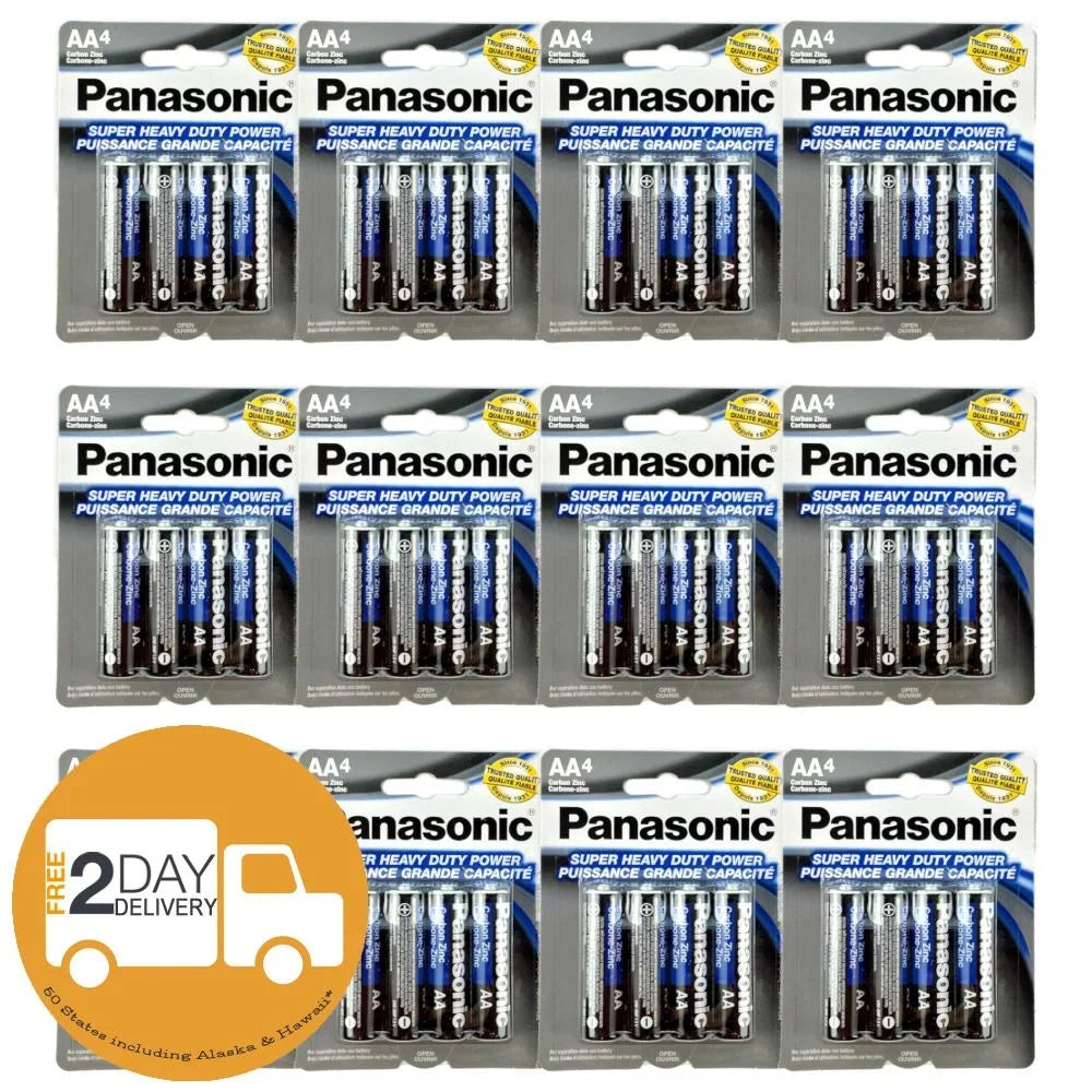 48 PCS AA Batteries Super Heavy Duty Power Carbon Zinc Double A Battery 1.5v