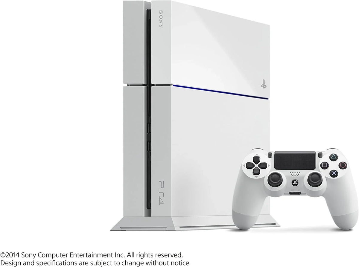 PlayStation 4 500GB Only White Gaming Console with Gaming Head Set BOLT AXTION Bundle Pre-owned