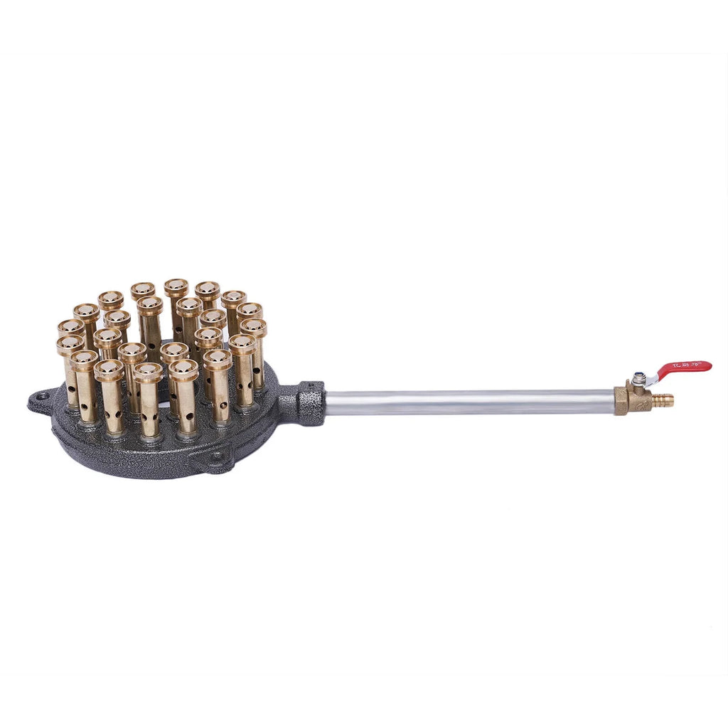 ZhdnBhnos 24-Hole High Pressure Gas Stove Wok Cooker Liquefied Gas Burner For Outdoor Camping