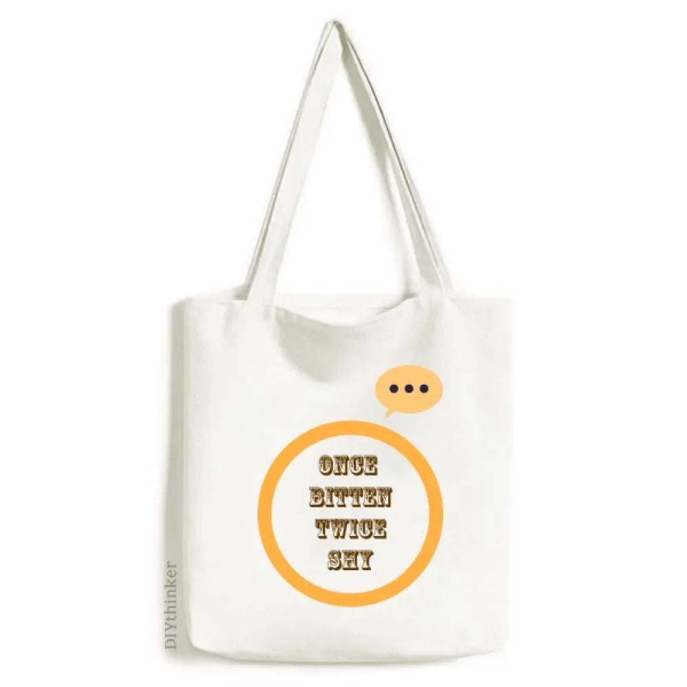 Once Bitten Twice Shy Art Deco Fashion Expression Sack Canvas Tote Shoulder Bag