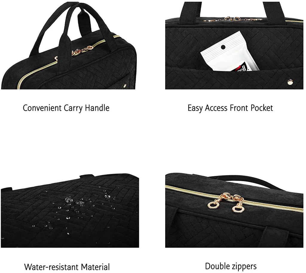 Toiletry Bag Travel Bag with Hanging Hook, Liquid Makeup Cosmetic Bag Travel Organizer for Accessories, Shampoo, Full Sized Container, Toiletries