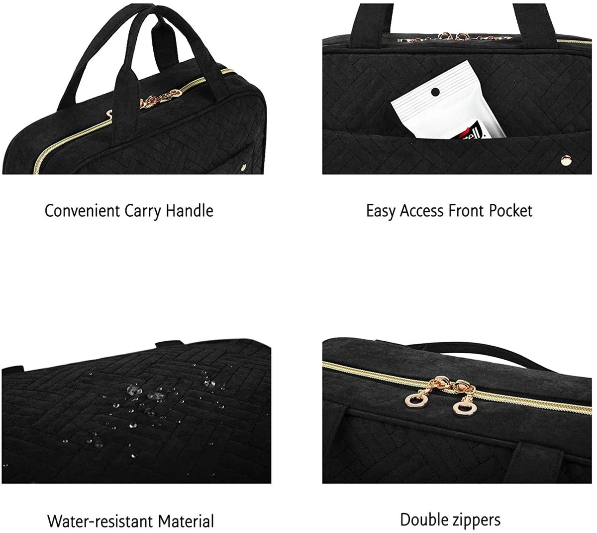 Toiletry Bag Travel Bag with Hanging Hook, Liquid Makeup Cosmetic Bag Travel Organizer for Accessories, Shampoo, Full Sized Container, Toiletries