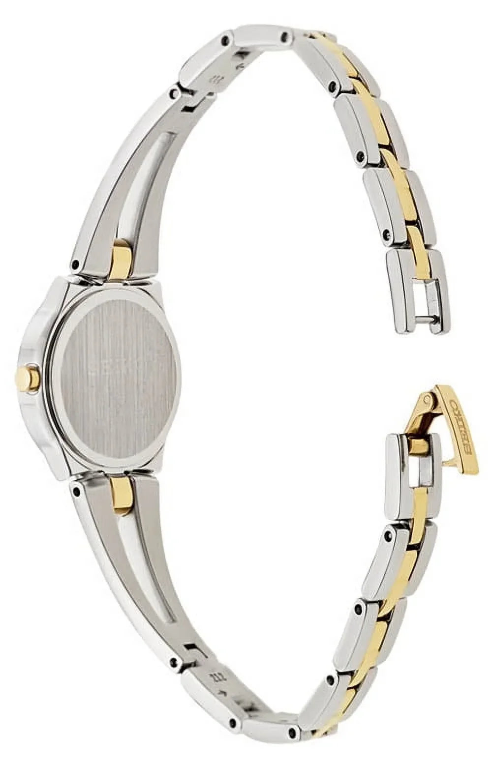 Seiko Women's SUP052 Two Tone Stainless Steel Analog with White Dial Watch