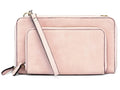 Joy Susan Women's Brushed Mini Convertible Zip Wristlet Bag, Barely Pink, One-Size