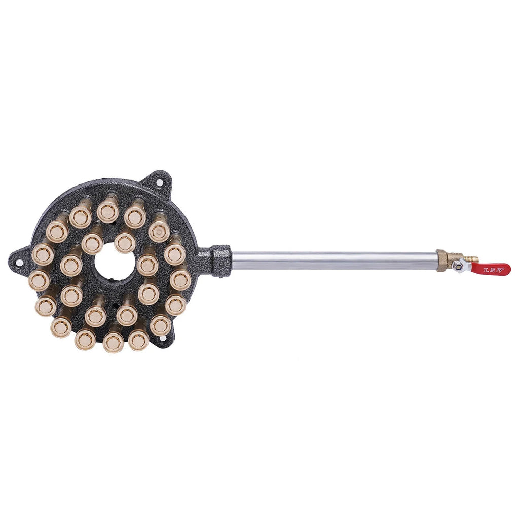ZhdnBhnos 24-Hole High Pressure Gas Stove Wok Cooker Liquefied Gas Burner For Outdoor Camping