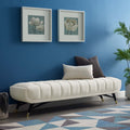 Modway Adept Capability Velvet Bench in Ivory