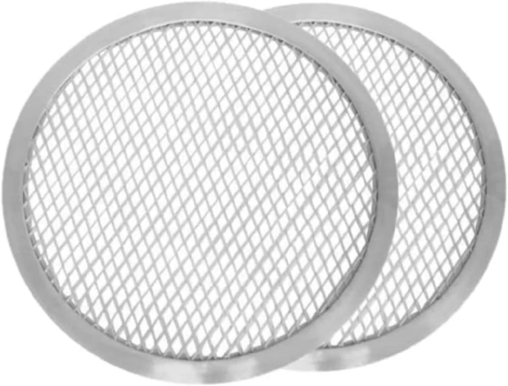 TrueCraftware- Set of 2 Aluminum 20” Pizza Baking Monitor Seamless Rim- Bakeware Pizza Monitor Round Pizza Pan Tray Round Baking Tray for Home Kitchen Pizzeria & Restaurants