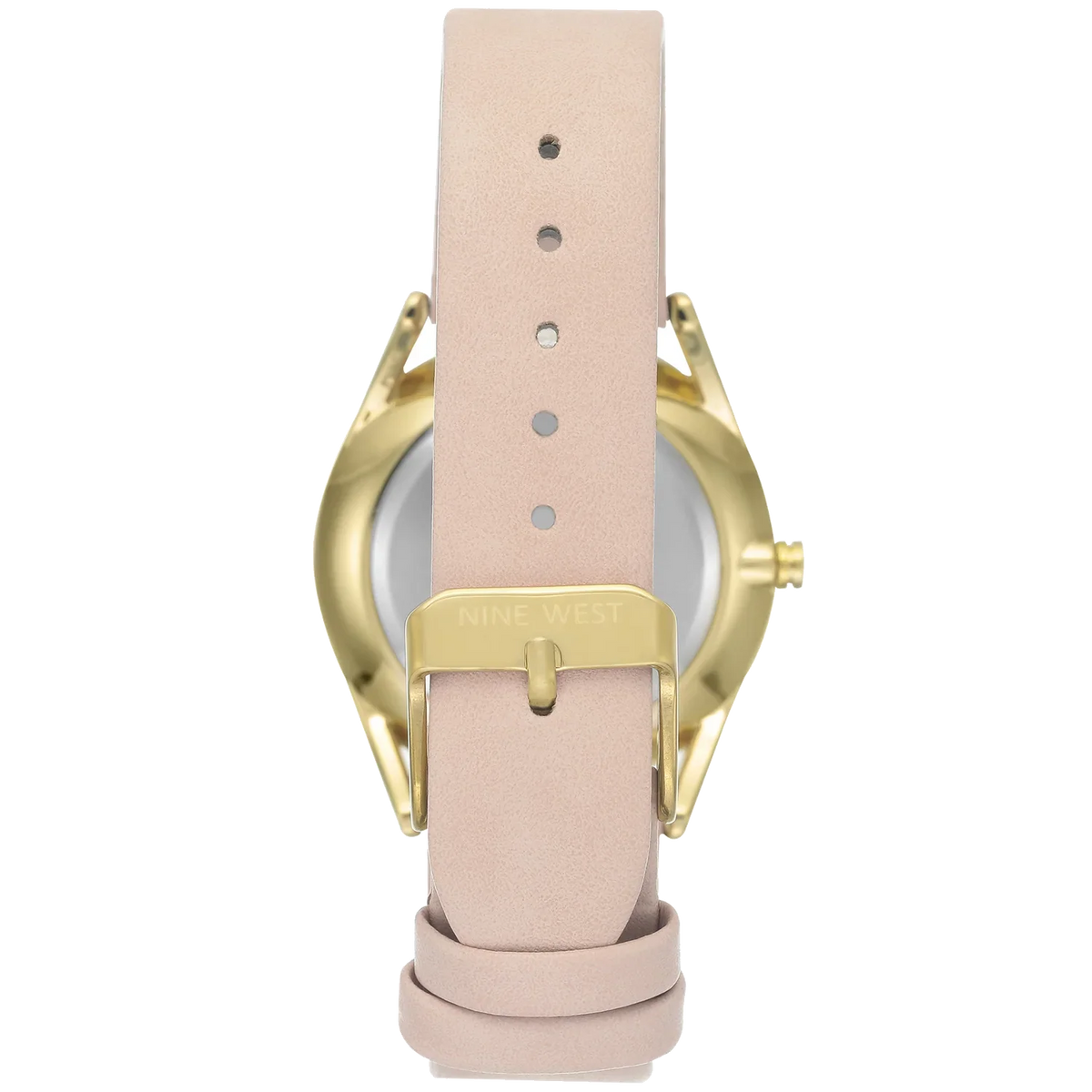 Nine West Women's Gold-Tone and Pastel Pink Strap NW/1994WTPK Watch