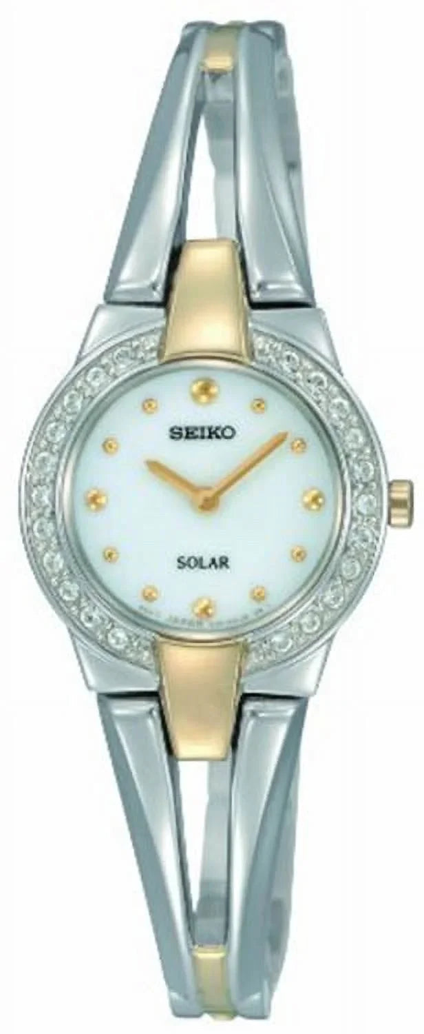 Seiko Women's SUP052 Two Tone Stainless Steel Analog with White Dial Watch
