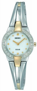 Seiko Women's SUP052 Two Tone Stainless Steel Analog with White Dial Watch