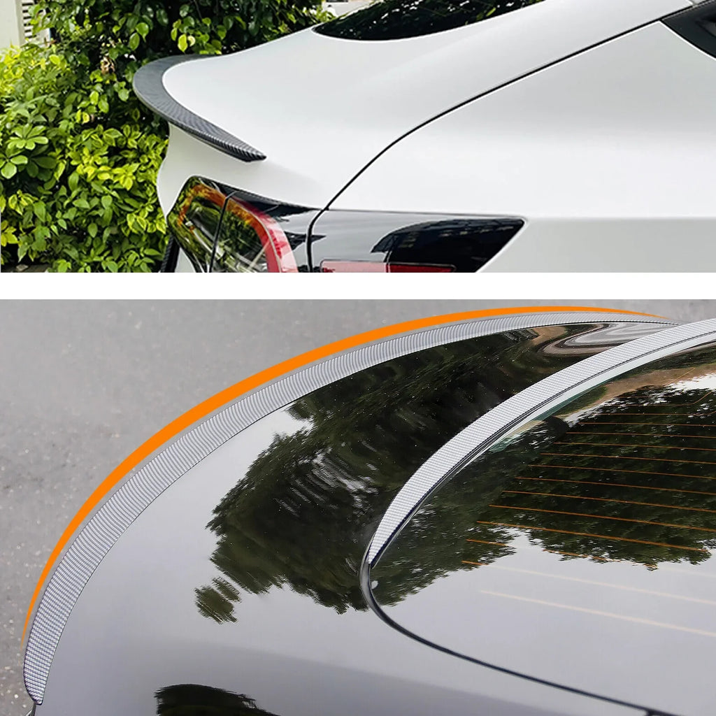 Rear Trunk Lip Spoiler Wing (Matte Carbon Fiber) For 2017 - 2023 Tesla Model 3