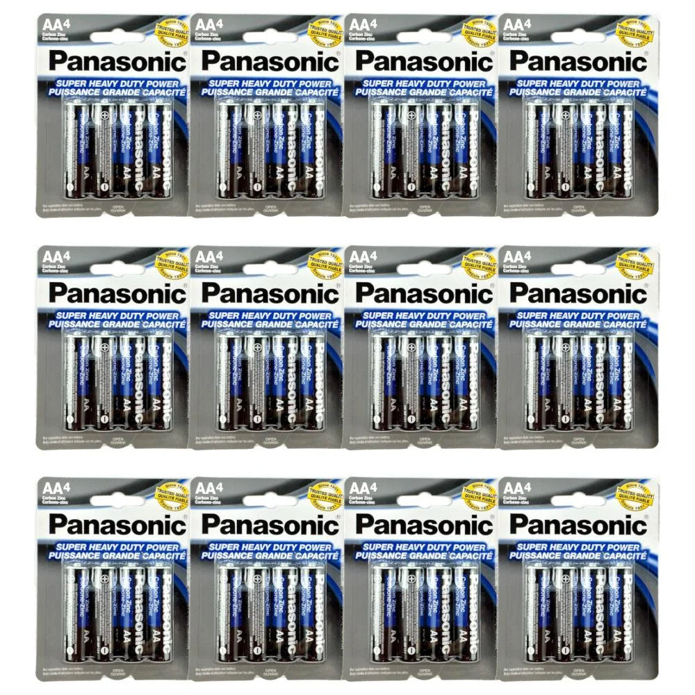 48 PCS AA Batteries Super Heavy Duty Power Carbon Zinc Double A Battery 1.5v