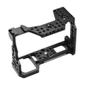 Camera Cage Aluminum Alloy Video Cage Replacement for A7M3 A7R3 A9 Mirrorless Camera with Cold Shoe Mount 1/4 Inch & 3/8 Inch Screw Holes