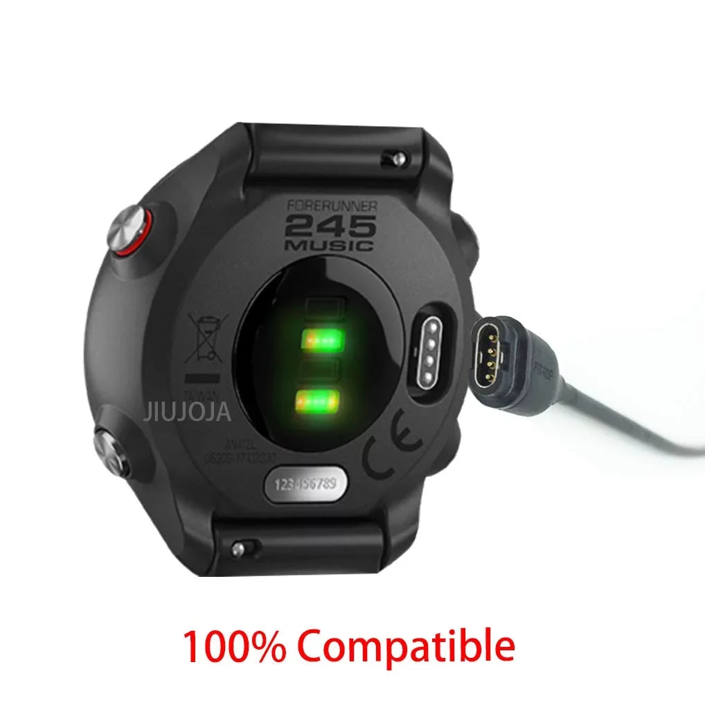 for Garmin Forerunner 245/Approach S60 Charger, Charging Clip Sync Data Cable and 2Pcs HD Tempered Glass Display