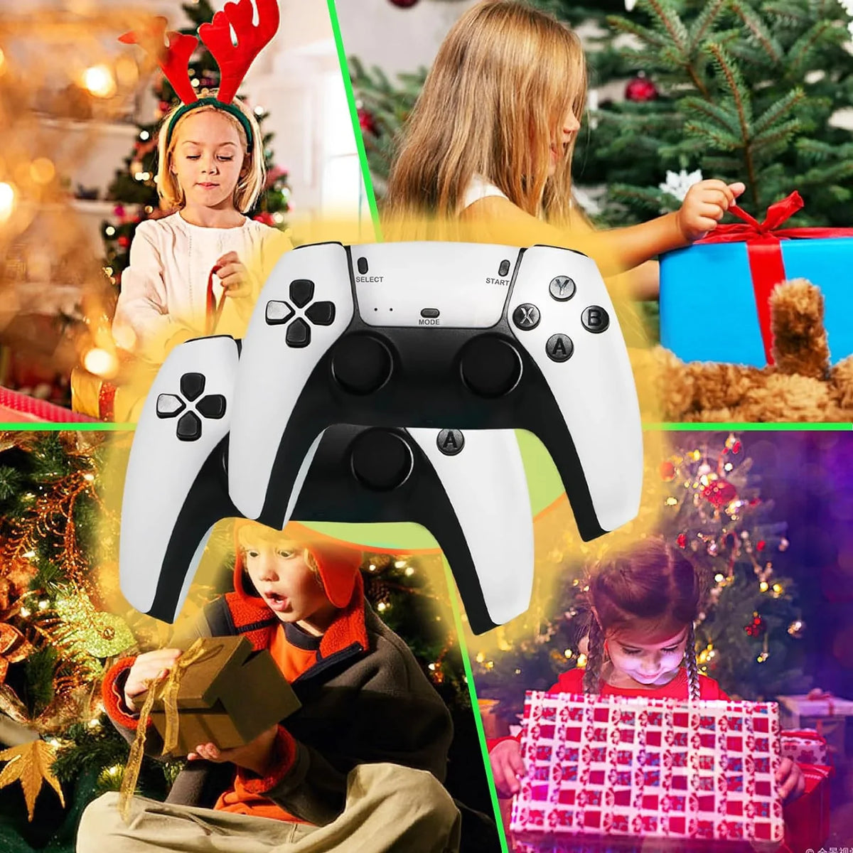 Wireless Retro Game Console, Plug and Play Video Game Stick Built in 20000+ Games,23 Classic Emulators, 4K High Definition HD Output for TV with Dual 2.4G Wireless Controllers