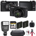 PowerShot G7 X Mark III Digital Camera (Black) + Extra Battery + Flash - 64GB Kit