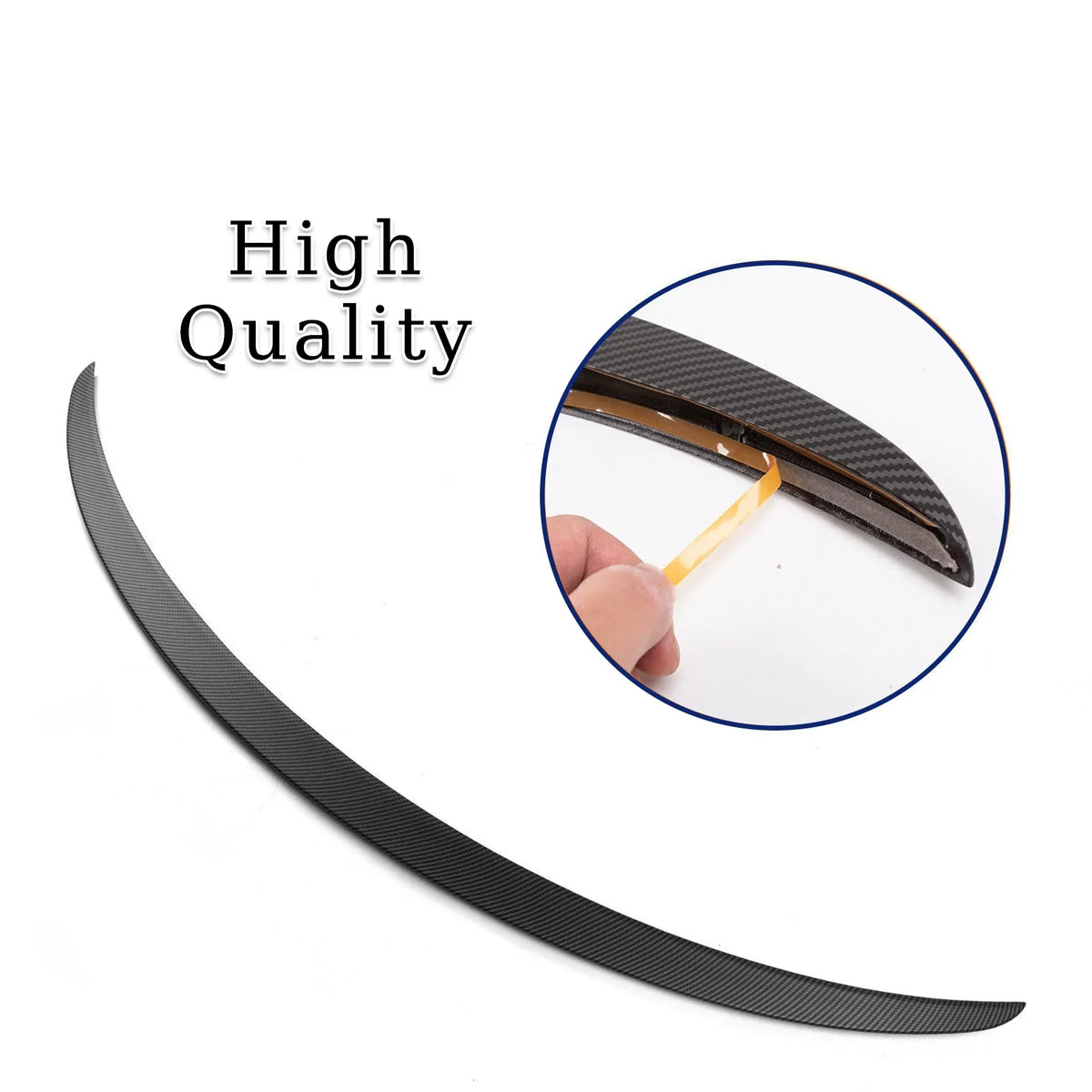 Rear Trunk Lip Spoiler Wing (Matte Carbon Fiber) For 2017 - 2023 Tesla Model 3