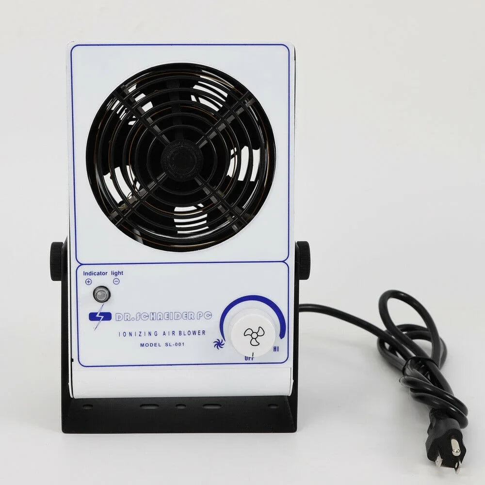 OUKANING 110V Ionizing Air Blower Ion Fan Discharge Static Eliminator Anti-Static Ionizer
