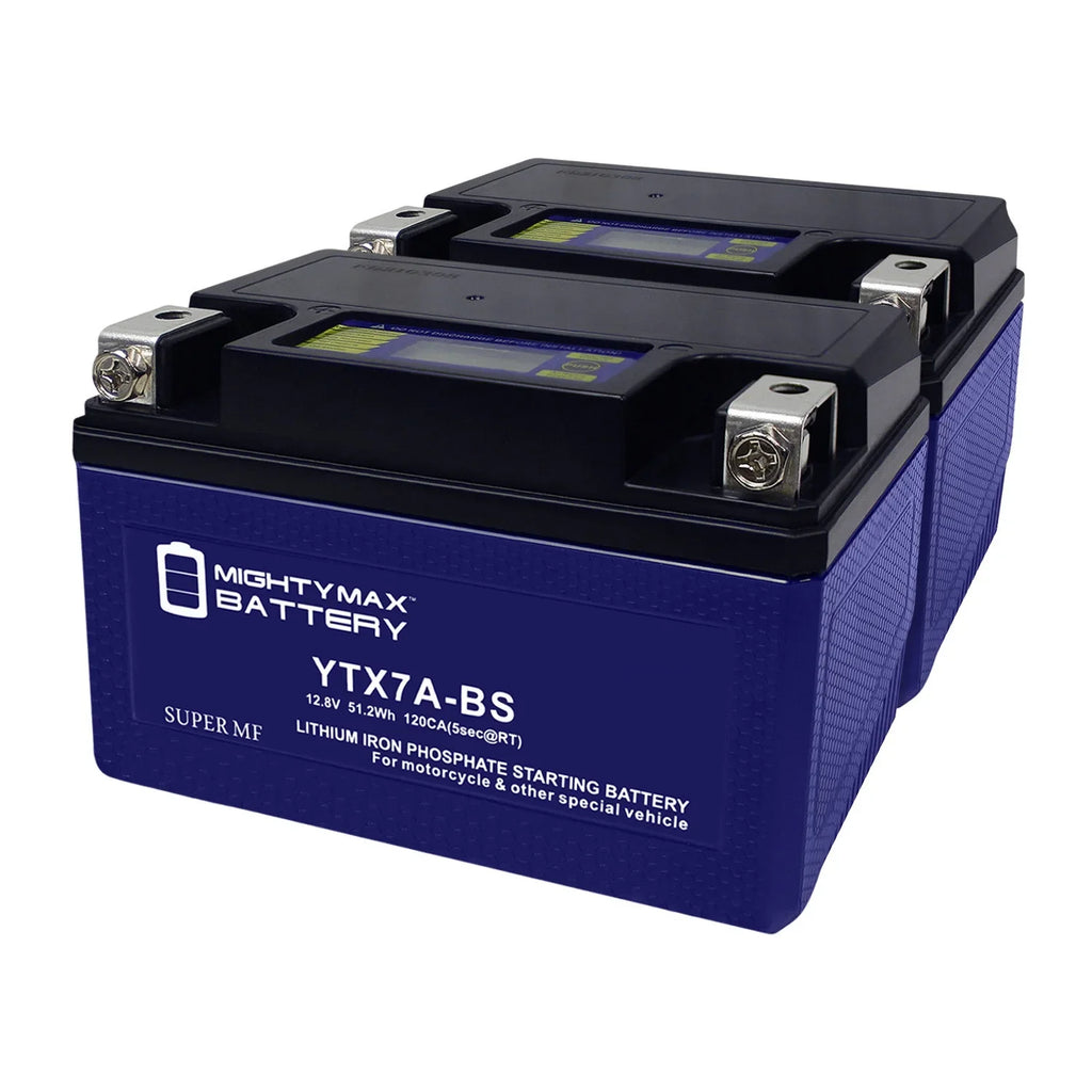YTX7A-BS Lithium Replacement Battery Compatible with Peugeot Scooter 50 Tweet Evo 2014 - 2 Pack