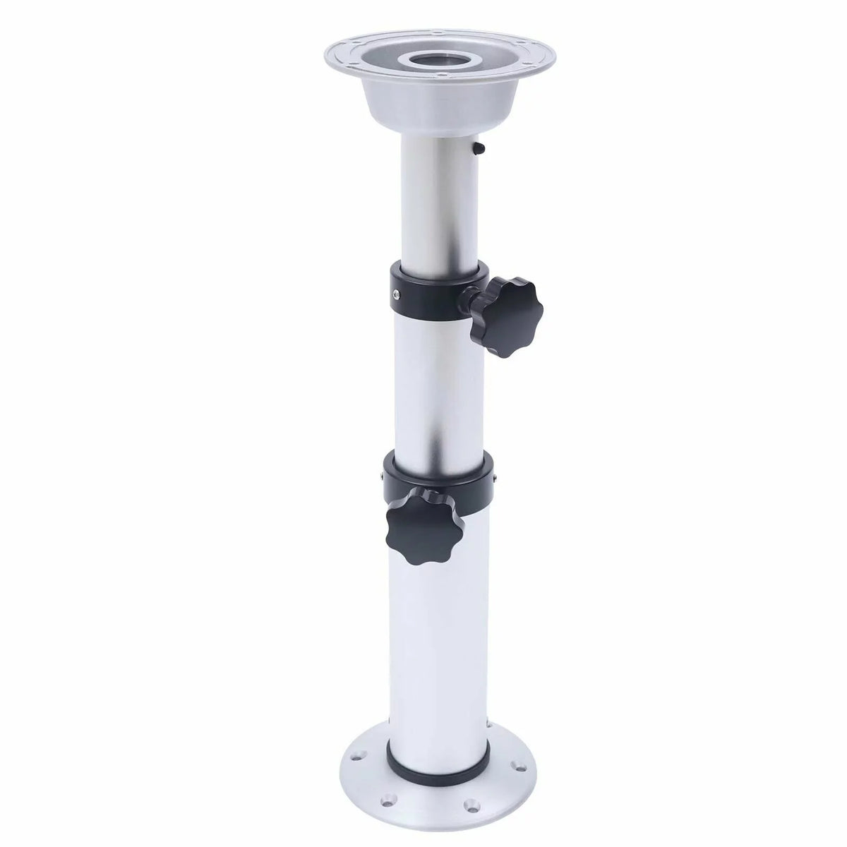 Miumaeov 16.9"-29.1"Adjustable Thickened Table Pedestal Stand Leg Base Mount Frame Aluminum Alloy Removable for RV Camper Marine Boat Caravan Motorhome Table