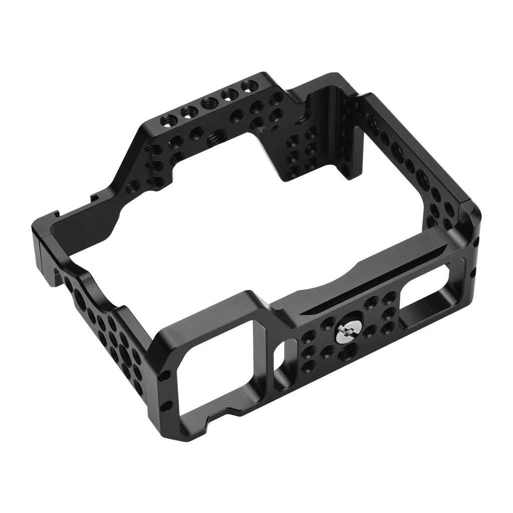 Camera Cage Aluminum Alloy Video Cage Replacement for A7M3 A7R3 A9 Mirrorless Camera with Cold Shoe Mount 1/4 Inch & 3/8 Inch Screw Holes